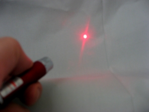 indicador del laser del LED